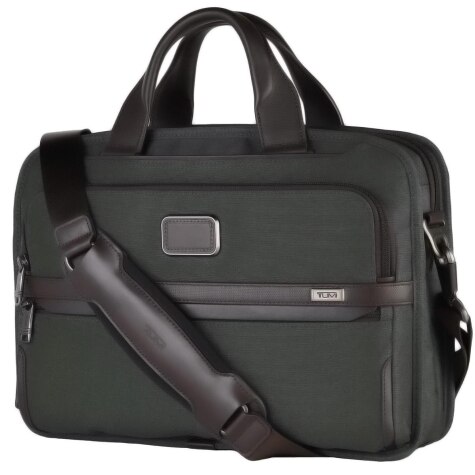 tumi triple compartment brief