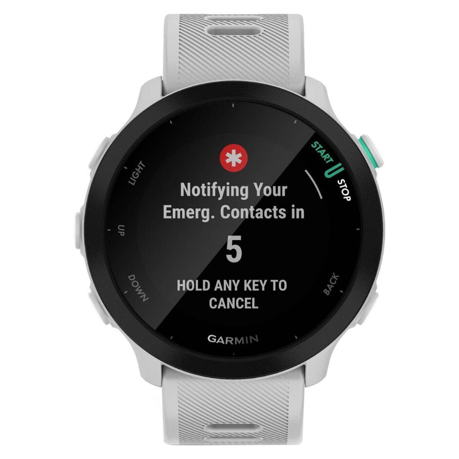 Garmin Forerunner 55 GPS Running Smartwatch 0100256211 White