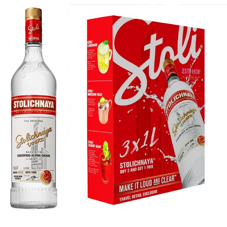 Stoli Premium Triple Pack 3x1L