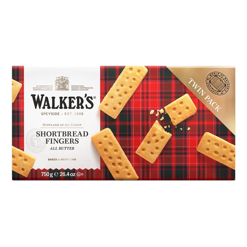 Walkers Shortbread Fingers Twin Pack 750g